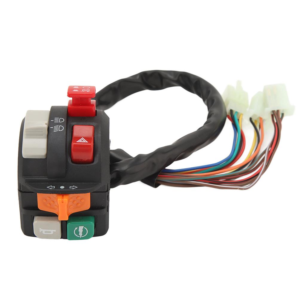 Motorcycle Handlebar Switch 7 8in 22mm 7 Function Motorcycle Headlight Horn Control Switch for ATV