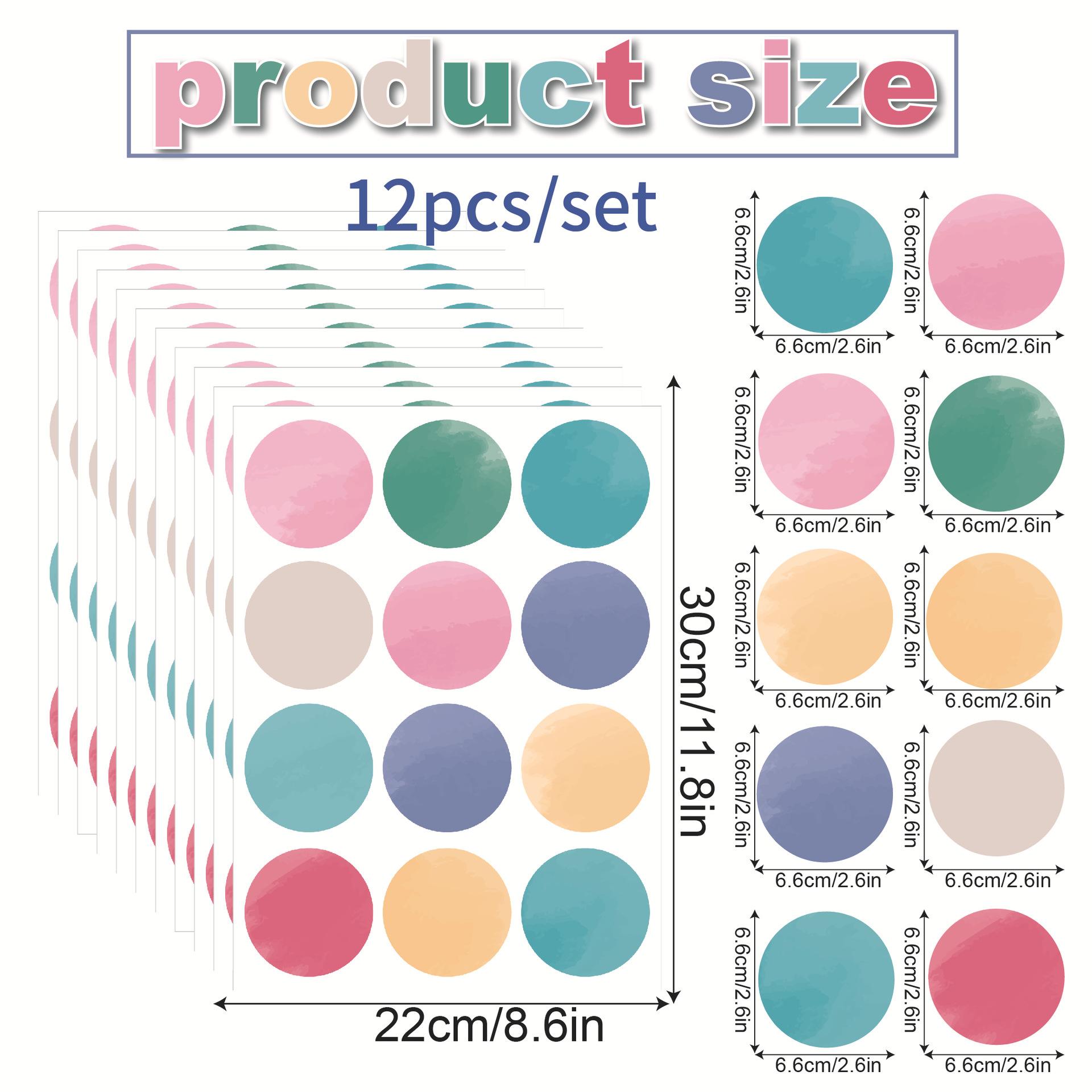 

Зеленые точечные наклейки на стену акварельные минималистичные украшения для дома спальня магазин одежды кофейня самоклеящиеся водонепроницаемые наклейки на стену