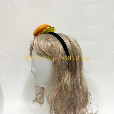 49MD 3D Hamburger Design Hairband Layered and Realistic Headpiece School Event Props
