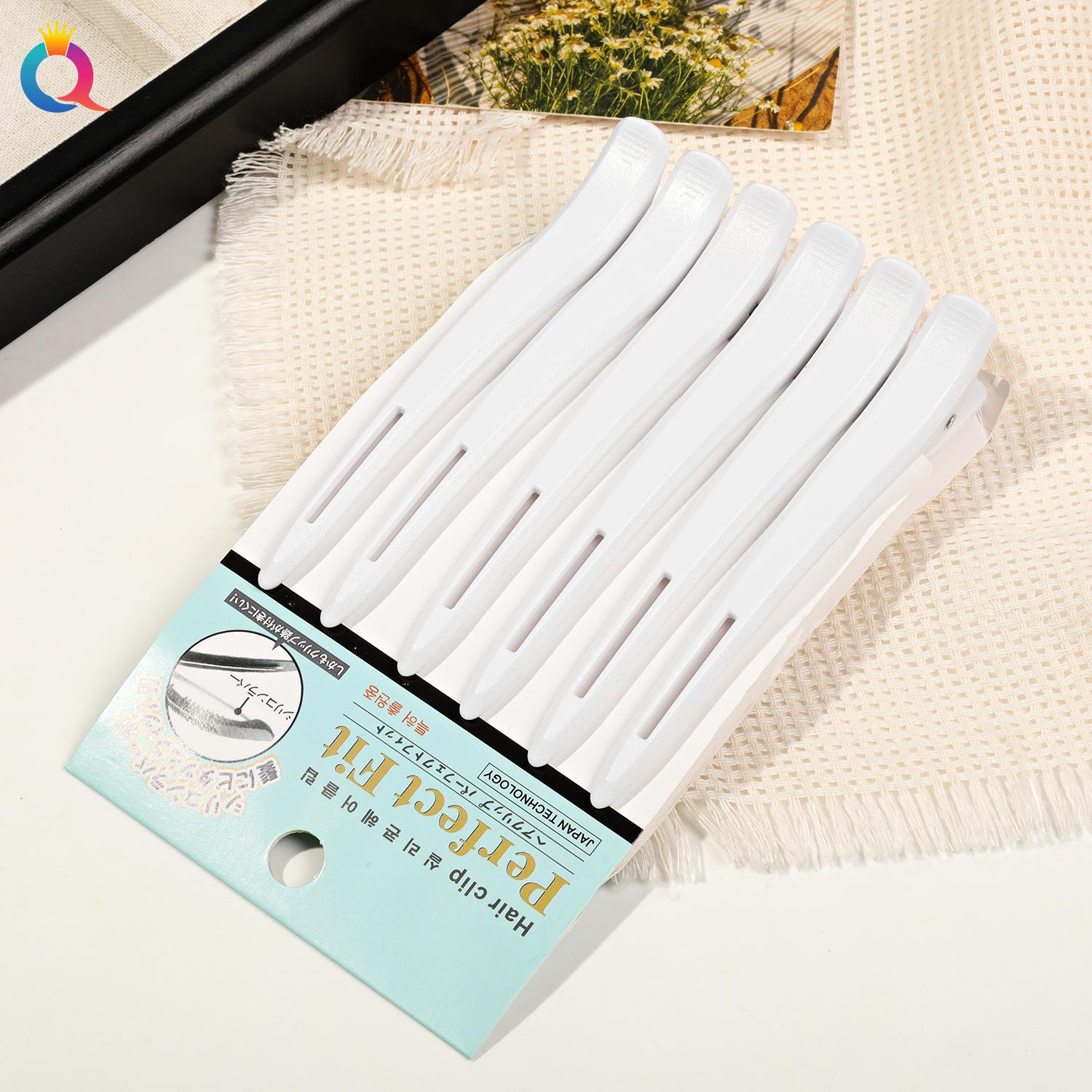 

6 шт. Салонные парикмахерские зажимы Профессиональная парикмахерская заколка Зажим-крокодил Зажимы для парикмахерской Специальные для париков из натуральных волос