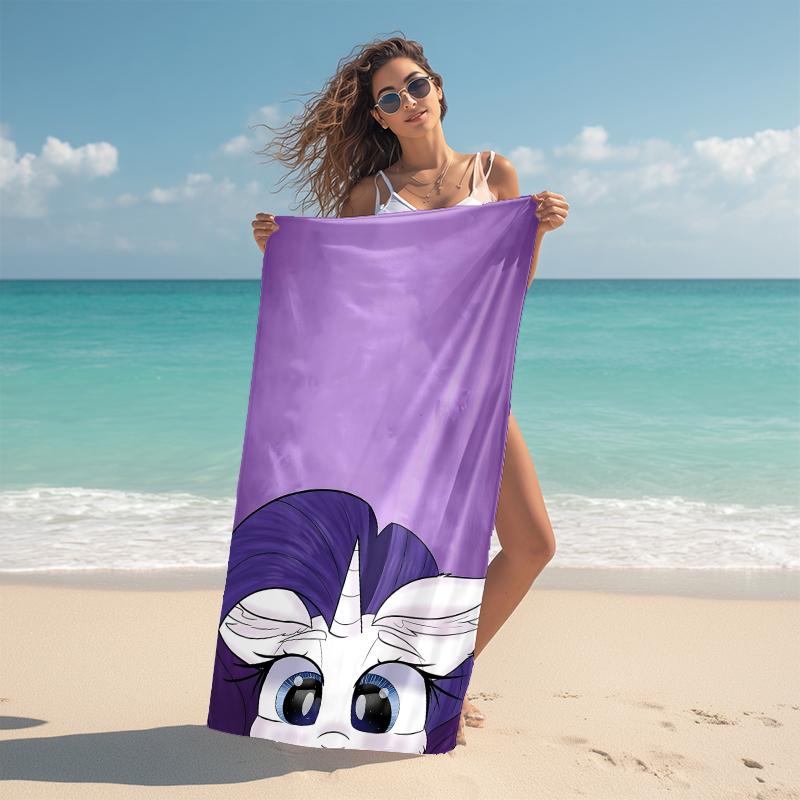 1Pc Purple Unicorn Fantasy Beach Towel Microfiber Beach Towel Thin Absorbent For Beach Swimming Yoga Bath Sports 0917122