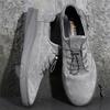 Fashion Versatile Men's Suede Leather Shoes Outdoor Casual Sneakers High-end Fashion Male Treking Footwear New Leisure Walk Men Trainers