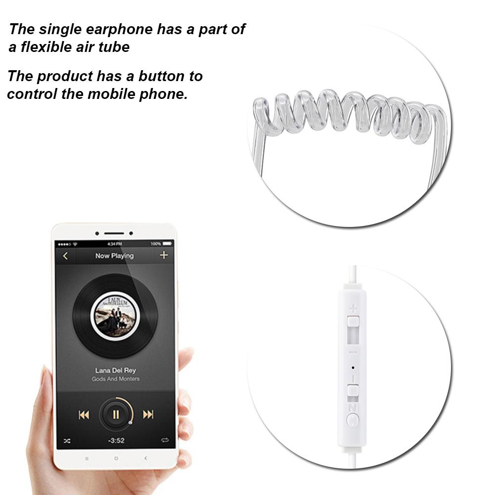 In ear Headsets Air Tube Security Earpiece with Mic for IOS for Android