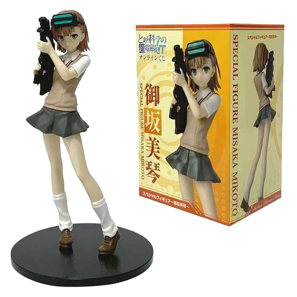 17CM Anime A Certain Magical Index Misaka Mikoto Railgun Girl Anime Figure PVC Action Figures Model Anime Cartoon Model Toy Gift