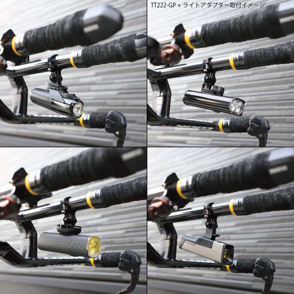 GoPro Mount for Vertical Handlebars Base Mount for Attaching GoPro Cameras and Light Adapters To TT Bars [REC MOUNT] 22.2mm [TT222-GP] Handlebars/aero