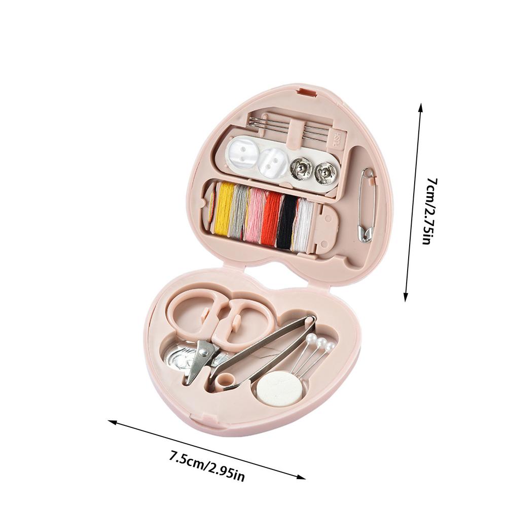 Portable Travel Mini Sewing Kit Buttons Pins Storage Boxes Handmade DIY Sewing Tools Scissor Thimble Needle Threads Box Set