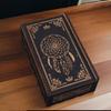 Wood Push Pull Tarots Card Storage Box Portable Card Container Astrology Trinkets Box Divination Card Storage Case
