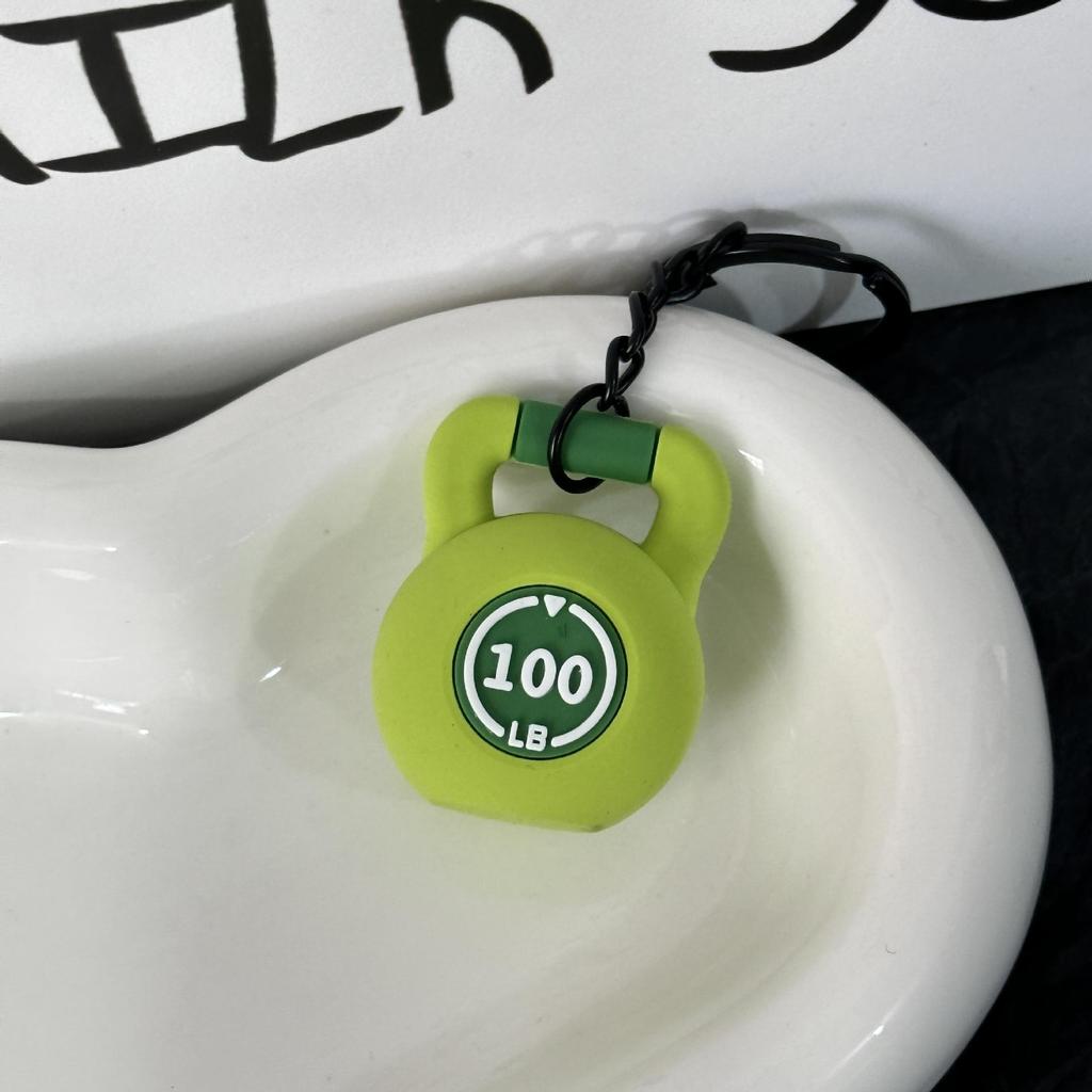 Miu Series Dumbbell Plate Keychain: Trendy Fitness Accessory & Sports Jewelry Gift