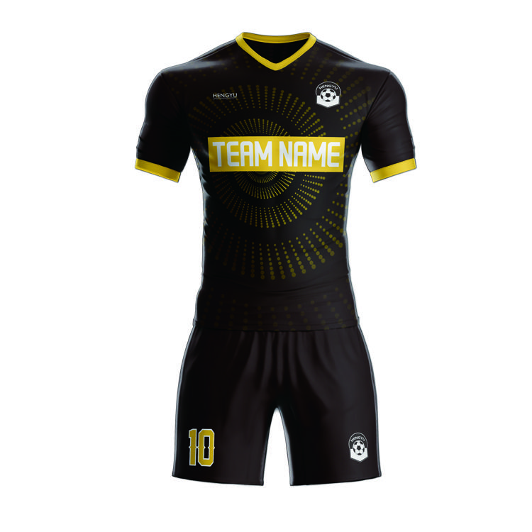 HENGYU Men s Custom Football Jersey-100% Polyester Sublimation Printed Soccer Uniform Team Names Numbers Xs