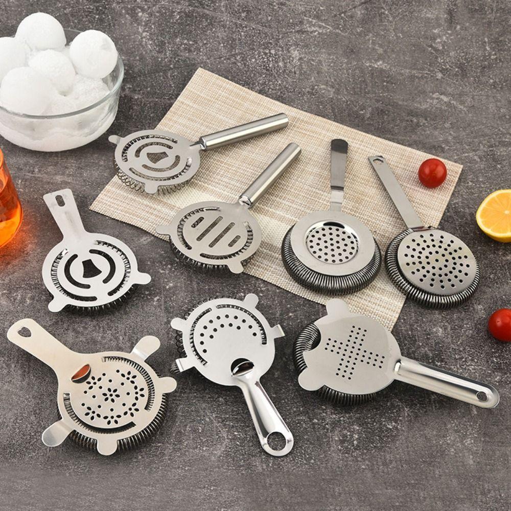 Stainless Steel Cocktail Strainer Silver Hawthorne Strainer Martini Bar Strainer  Mixologists