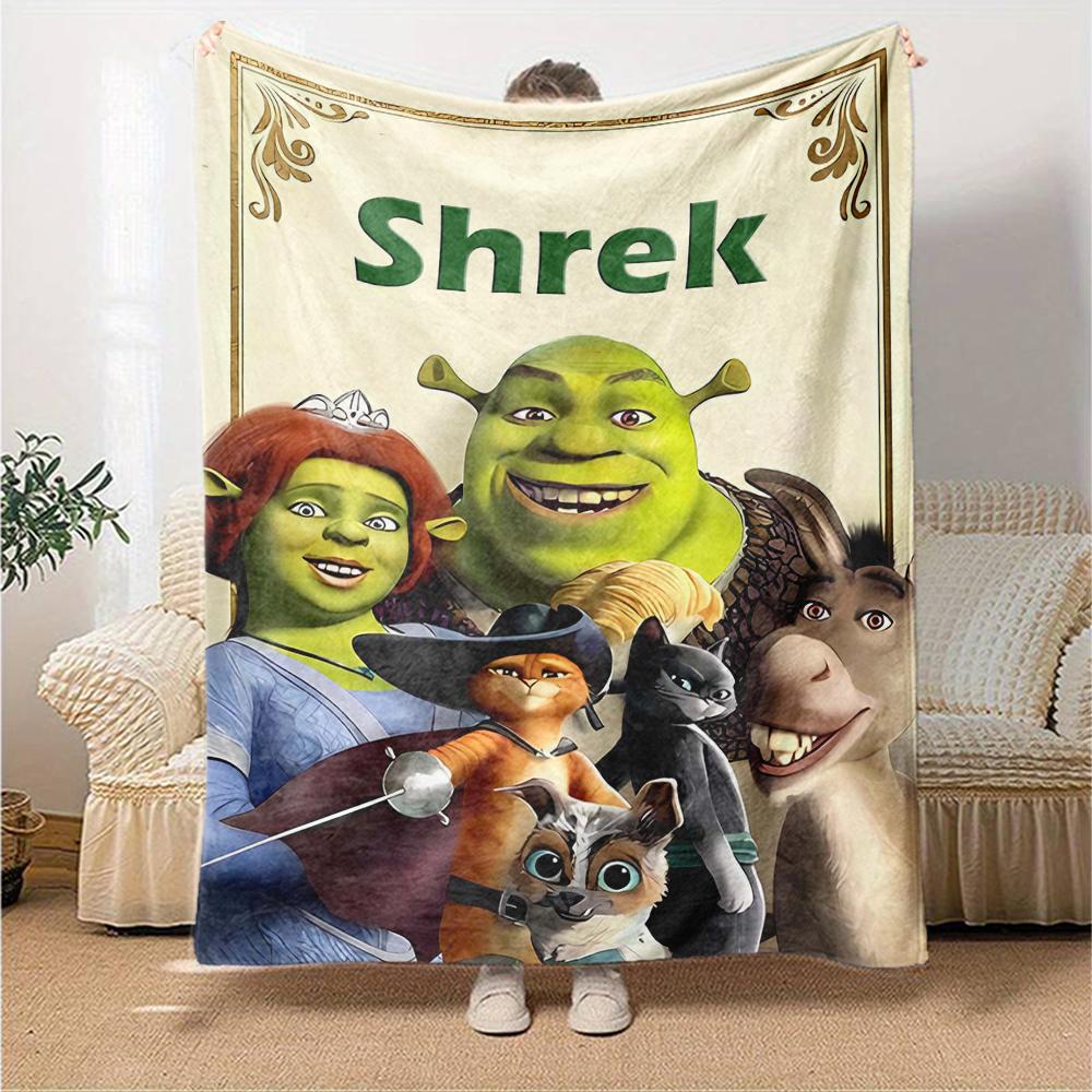 1pc Shrek4 Blanket, Gift, for Men and Women, Soft Blanket, Good for Sofa Bed Couch Travel, Lightweight Flannel Blanket