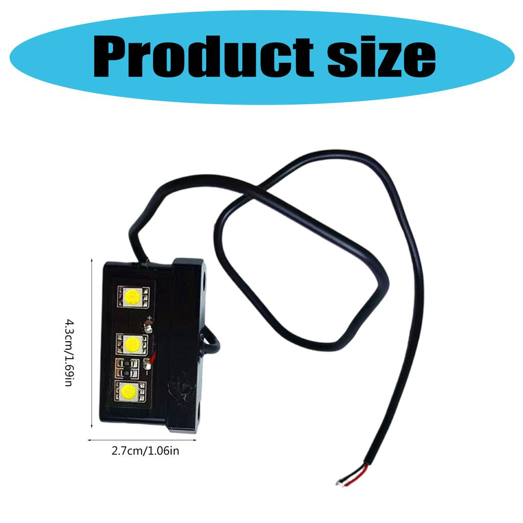 Motorcycle LED License Plate Light Waterproof Rear Tail License Plate Light Universal Decorative Lamp Replacement Part