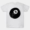 T-shirt Noir 8 Ball Doodle Haut Vintage Pour le Quotidien Graphique Doux Confortable Décontracté Homme Unisex Élégant