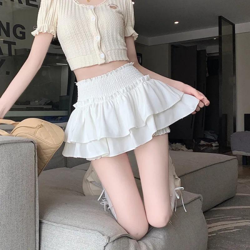 Ballet Academy puffy skirt spring and summer new age-reducing cake skirt women's A-shaped skirt anti-light miniskirt pants