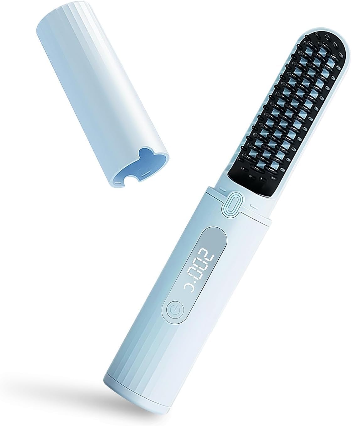 

Cordless Heated Brush Hair Iron Business Trip Automatic Brush Negative 200g Compact 4 Temperature Settings MCH Fast Fast Long Continuous Portable синій