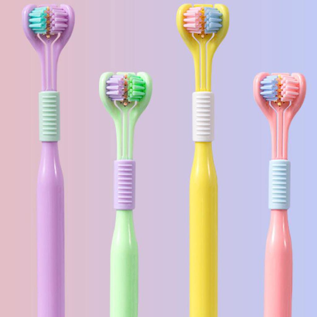 3 Sided Autism Toothbrush Adult Soft BristlesToothbrush Soft Gentle Cleans Each Tooth to Completely Cover The Toothbrush