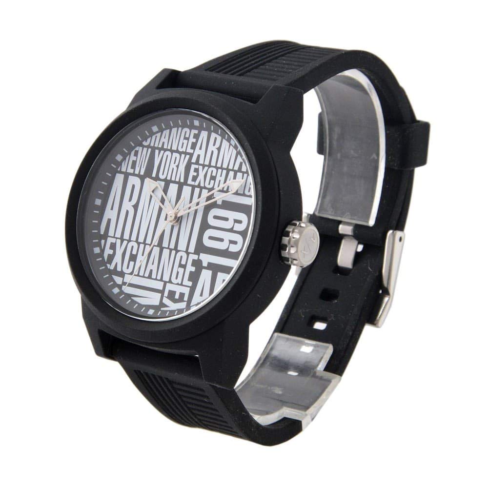Watch ATLC Black Silicone Rubber AX1443 Watch [Armani Exchange] Men's [Item]