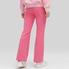 FILA Solid Color Mid Waist Simple Slim Straight Casual Pants Women bottoms Rose-Pink F11W414605F-PC