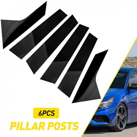 Glossy Car 6X Post Black Window Door For Pillar Elantra Trim Hyundai -