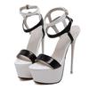 Fashion Summer 16cm High Heels Sandals Women Sexy Peep Toe Platform Ankle Buckle Strap Super-high Heel Shoe Party Pumps Gladiator Sandal