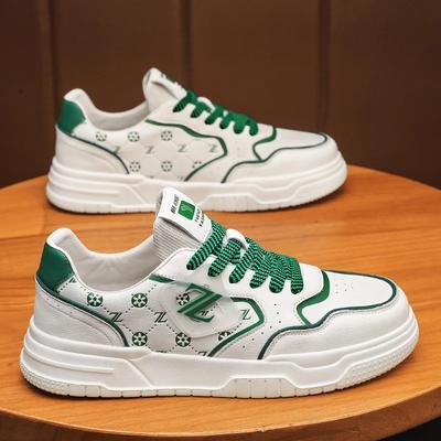 New Shoes for Men Genuine Leather Casual Shoes Street Trend Flat Skateboard Shoes Youth Cool Cow Leather Sneakers