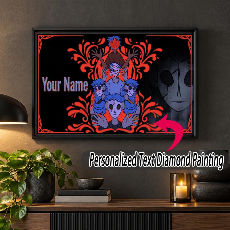 Sally Face Custom Name Text 5D Diamond Painting Kit DIY Full Drill Diamond Art Decoration
