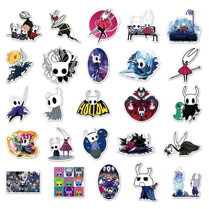 50/100 Stück Hollow Knight Spiel Graffiti Aufkleber DIY Dekoration Für Handys, Notizbücher, Wasserflaschen, Grußkarten Geschenke