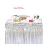 Colorful Table Skirt Tablecloths  For Party Birthday Gatherings Holiday Wedding Decorations