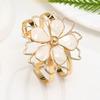 Colorful Drip Oil Flower Bracelet & Ring Set with Double Layer Petal Design for Women