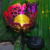 Lotus Shaped Solar Powered Lamp Hollow Out Design Garden Decoration Lamp Street Lamp  Garden Use