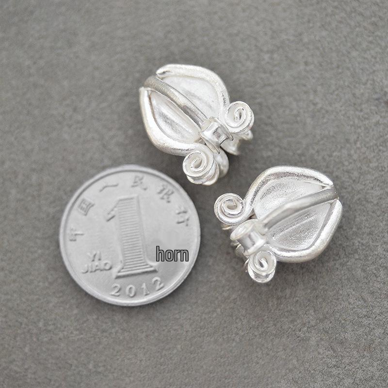 Retro Ethnic Thai Handmade Sterling Silver Bracelet Beads DIY Accessory