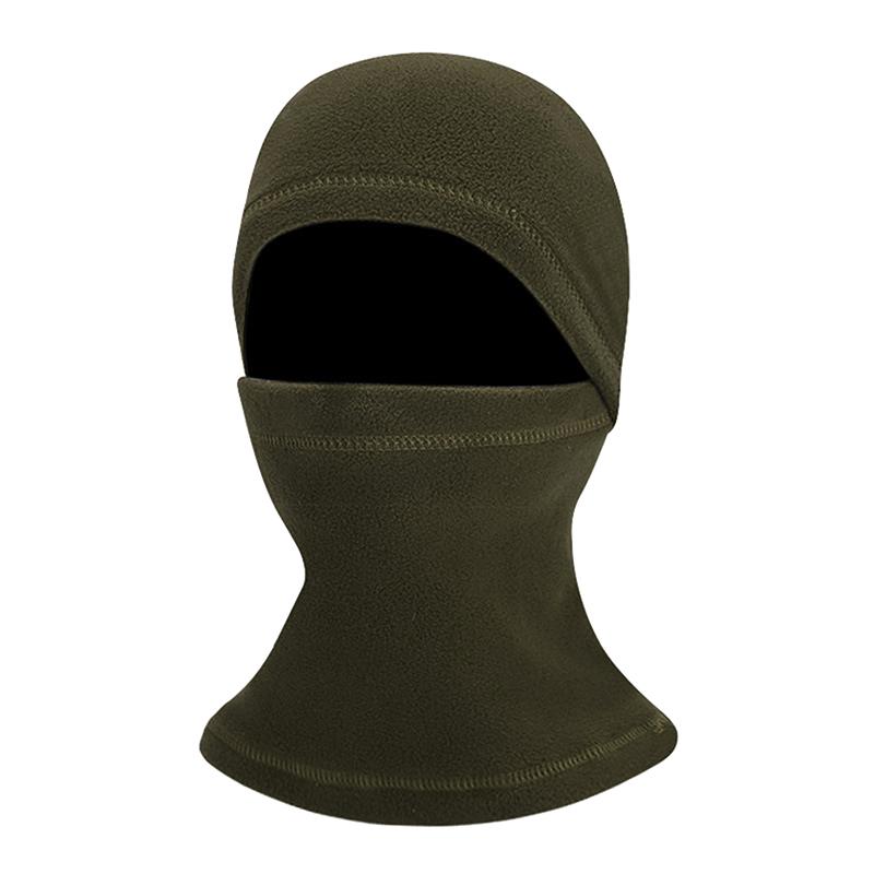 

New Winter Thermal Fleece Motorcycle Balaclava Full Face Mask Cycling Hood Sports Running Neck Warmer Men Women s Cover Hat зелений