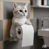 Dog Toilet Paper Holder Wall Mount Resin Shark Roll Paper Organizer Bathroom Kitchen Paper Towel Tissue Dispenser Decoration