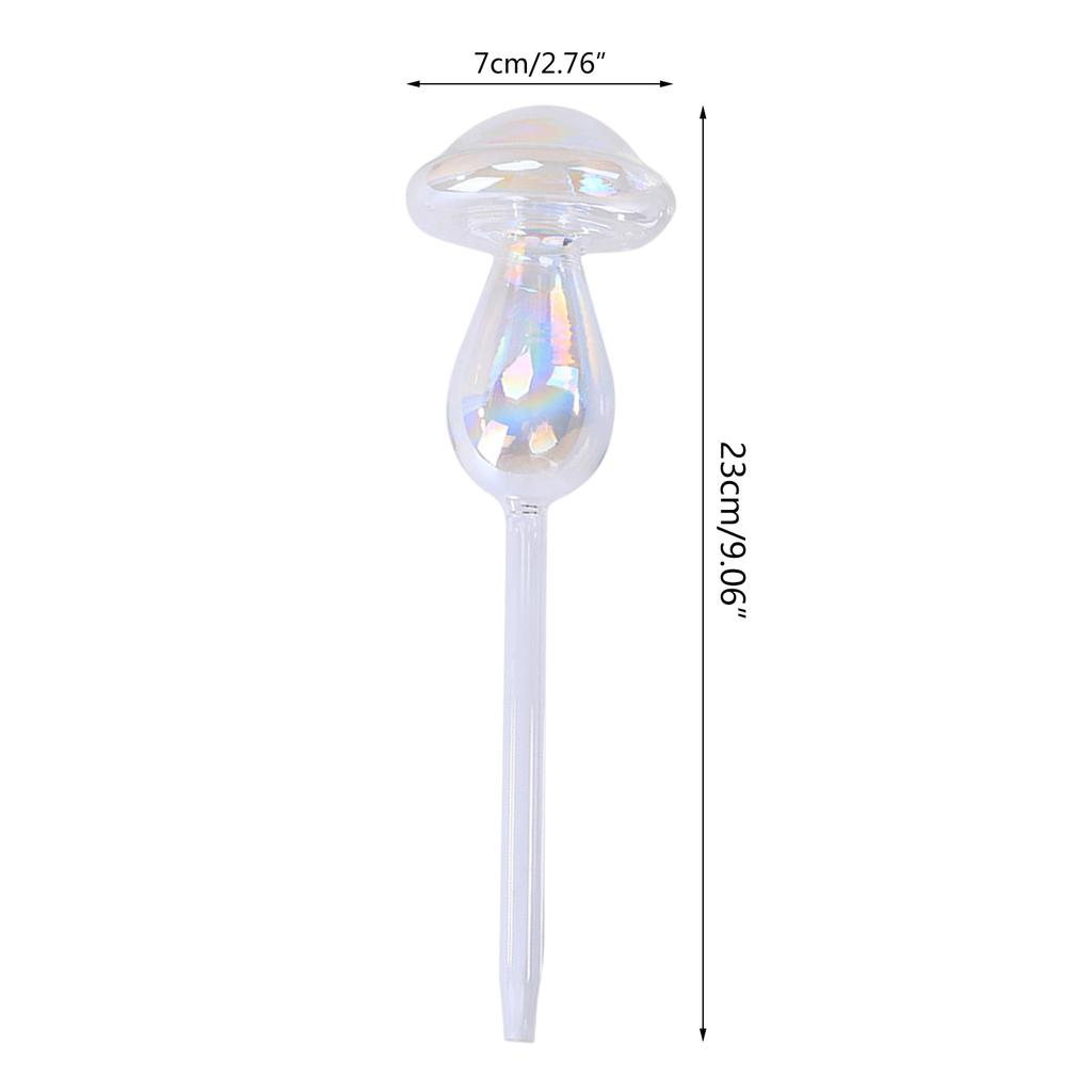 Pack of 3 Glass Plant Self-Watering Bulb Automatic Watering Planter Insert Mushroom Watering Globes Device Potted Plant