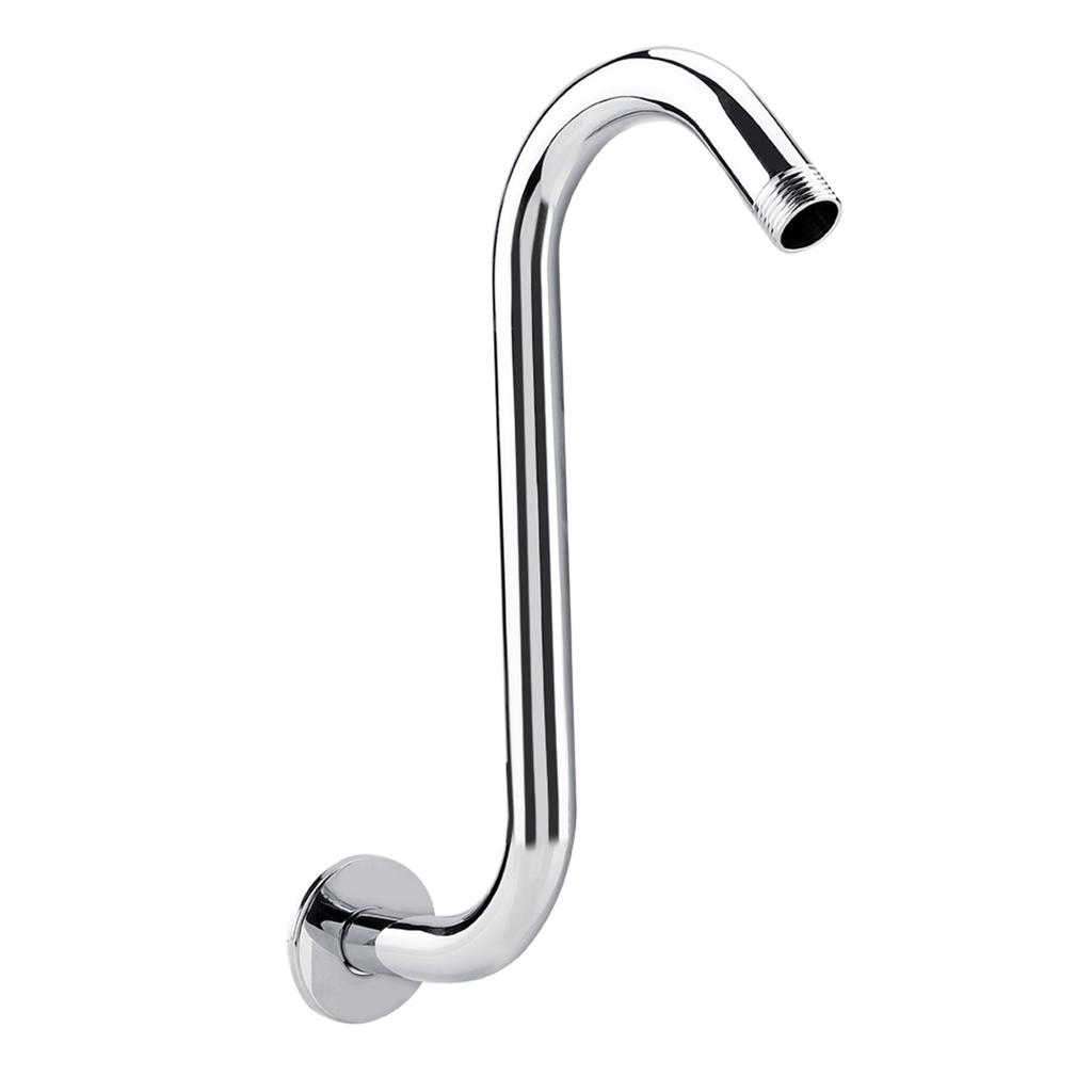 ZK20 Bathroom Accessory 8inch 201 Stainless Steel High Rise S‑Curved Shower Extension Arm