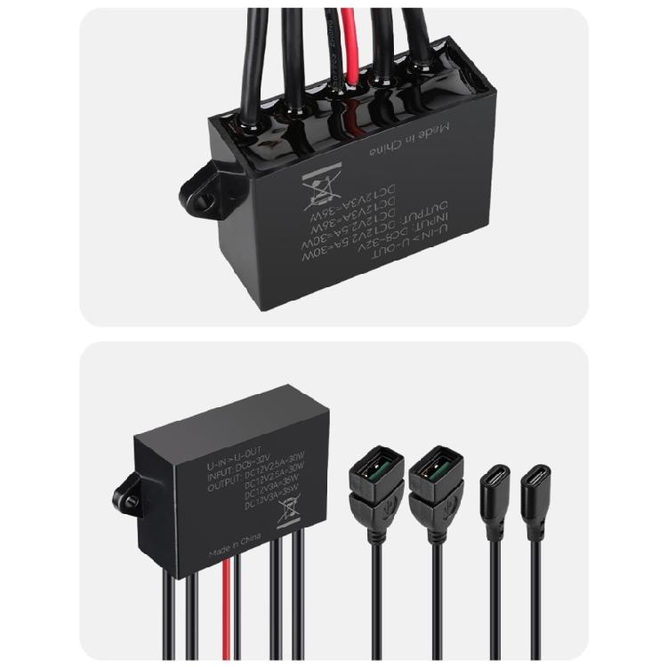 12V 24V to Type C USB Charging Converter Module Fast Charging Automobiles Electronics Car Ship Power Adapter Accessories