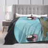 Squirtle Face Cartoon Plush Blankets Girls Boys Flannel Bedding Throws For Couch Chair Sofa Bed Super Soft Quality Bedspread