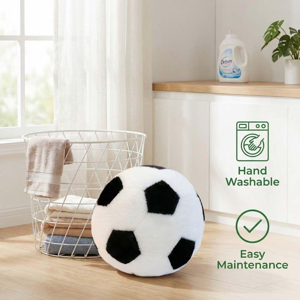 Soft Round Football Dolls Ball Shape Football Plush Toy Kids Playing Supplies