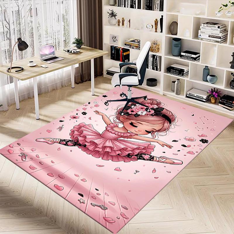 1PC ballet dancer Non-Slip Floor Carpet Compatible for Office&Living Room&Bedroom&Dining room -  Soft & Pattern, Vibrant Colors-H0331