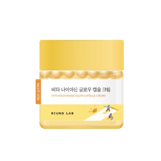 ROUND LAB Vita Niacin Glow Capsule Cream Brightening Radiance Moisturizer 50ml