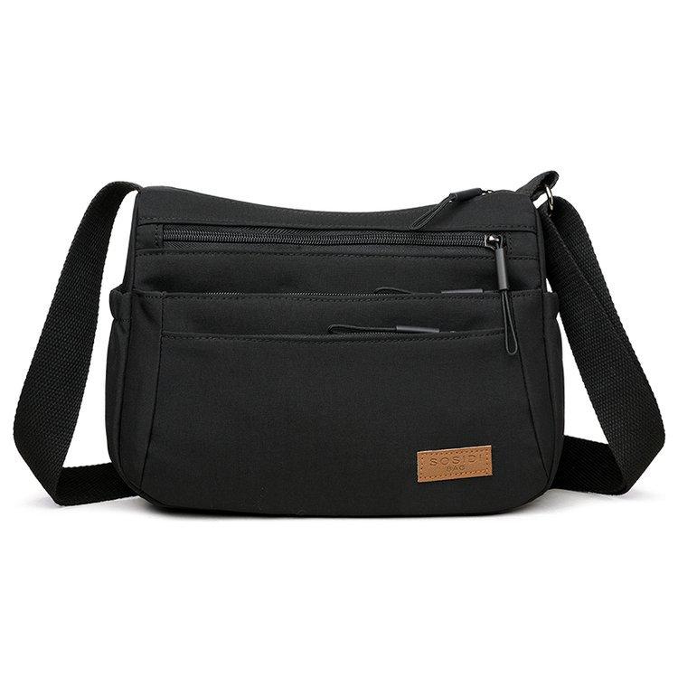 

Solid color nylon bag waterproof shoulder messenger bag 00 білий