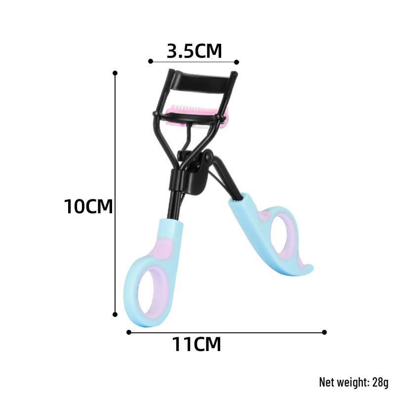 Sunflower Portable Eyelash Curler with Comb - Natural Curling & No Pinching, Beginner-Friendly, Wide Angle Clip.