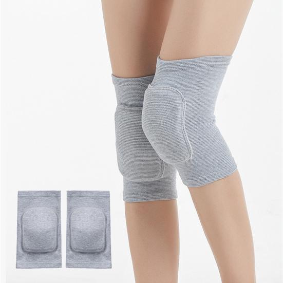 1 Pair Knee Protector Elastic Fabric Compression Thickened Knee Sports Gear Pad