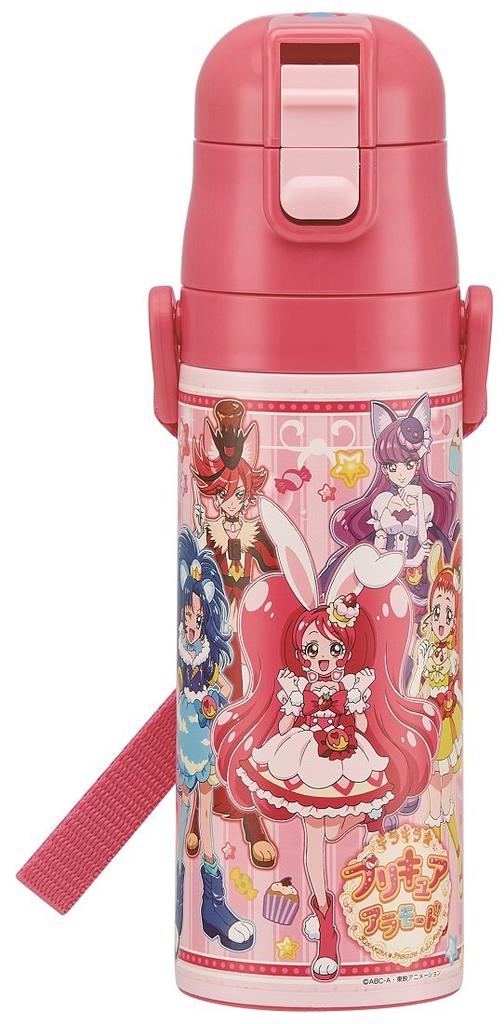Skater Stainless Steel Water KiraKira Precure SDC4 Bottle, 470ml, (Direct Drink)