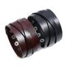 ZORCVENS Fashion Black Brown Color Leather Men Bracelets Bangles Punk Vintage Couple Bangles For Men Jewelry Gift