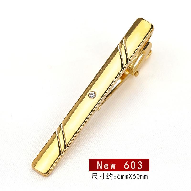 Business Versatile Men'S Dress Gold Tie Clip Marriage Men'S And Women'S Pin Korean Version Security Laveclip Fashion Laveclip