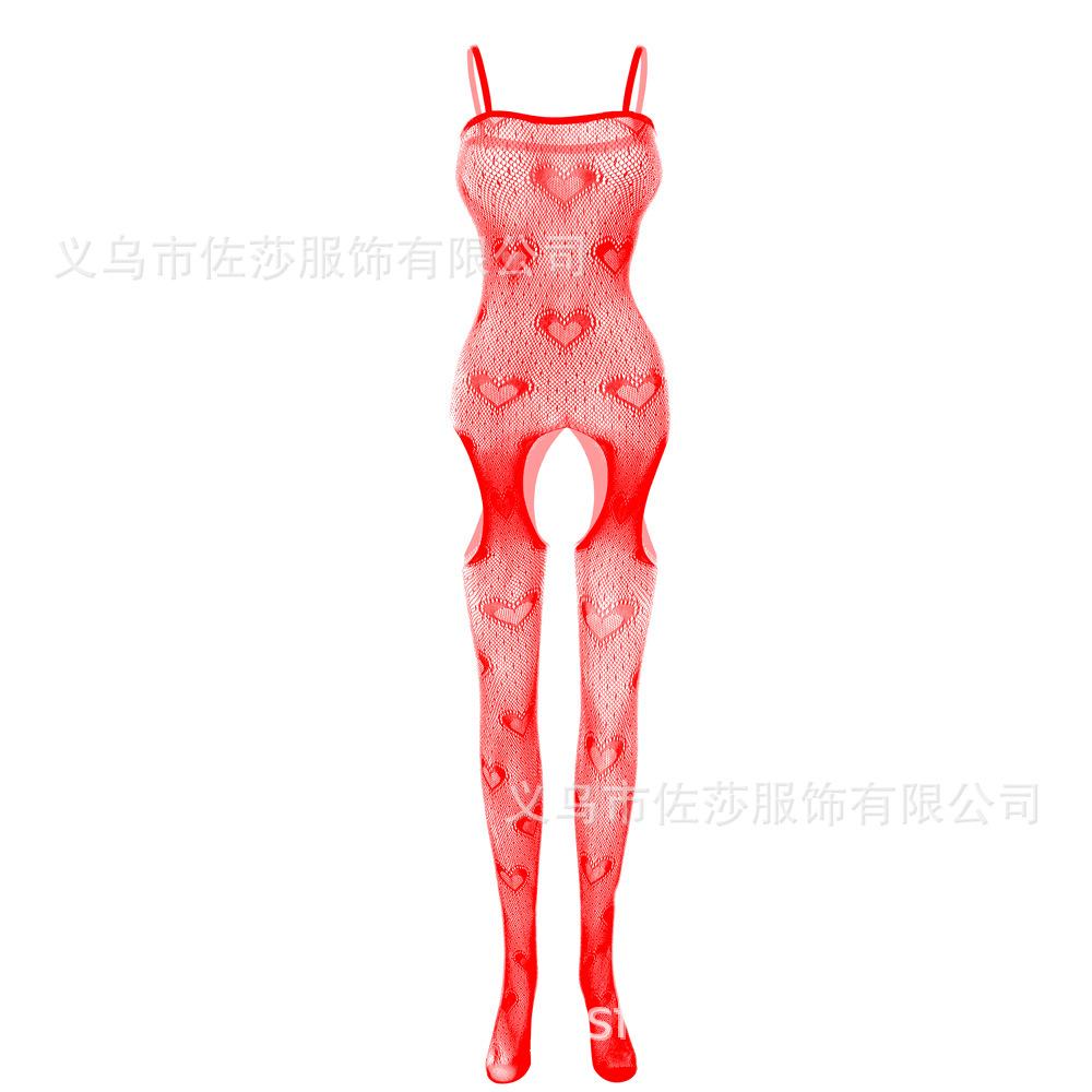 Sexy Underwear Supply Sexy Suspenders Mesh Tight Hollowed Out Large Size Cute Heart