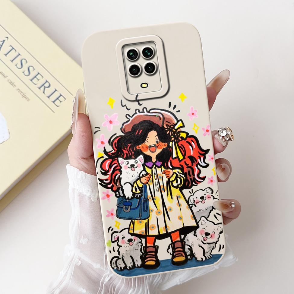 Casing For Redmi Note 9 9S 9Pro 4G Back Cover For Redmi Note 9 Pro Case Cute Cartoon Fashion Flowers Silicone Shockproof Bumper
