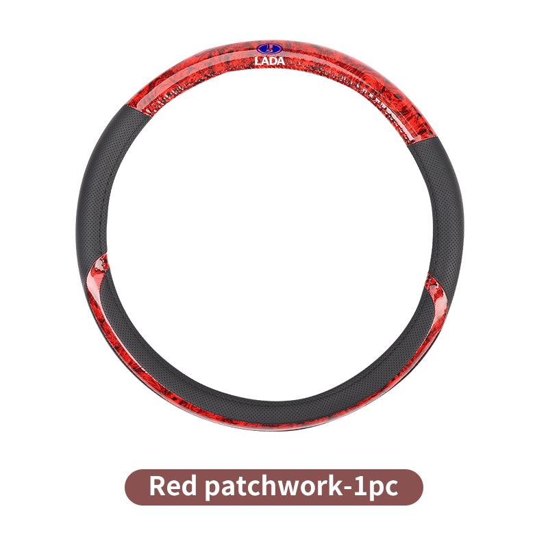 Breathable Leather Steering Wheel Cover For Lada Priora Sedan Sport Kalina Granta Vesta Niva Largus Vaz Samara 2110