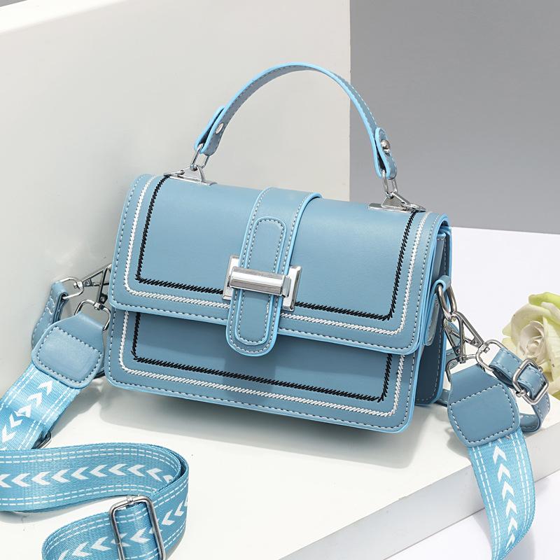 

Модная женская сумка, сумка через плечо, простая и универсальная, свежая сумка-мессенджер, женская сумка 21*8*14 синий